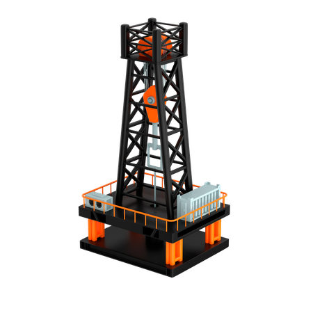 La plataforma de perforación  3D Icon