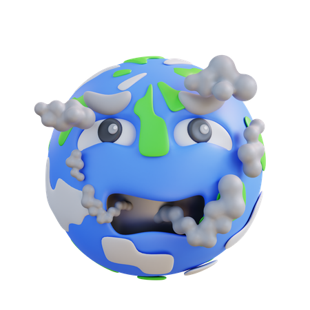 La pollution de l'air  3D Icon