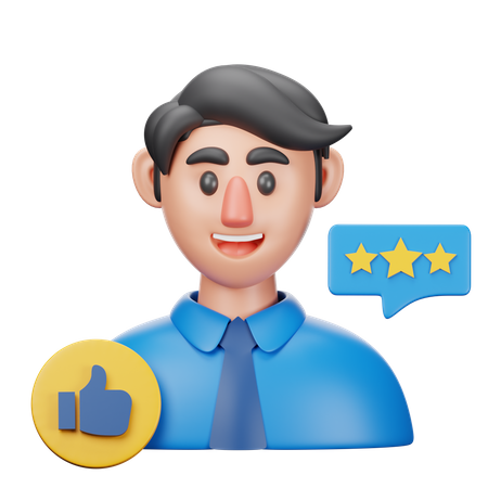 La satisfacción del cliente  3D Icon