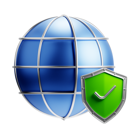 La sécurité sur Internet  3D Icon