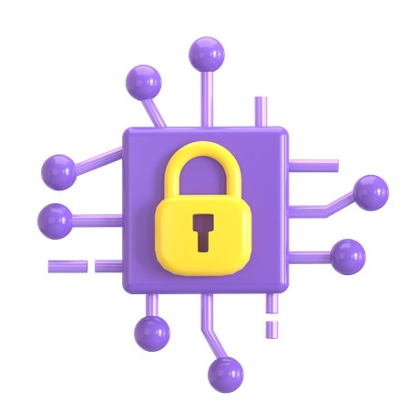 La seguridad cibernética  3D Icon