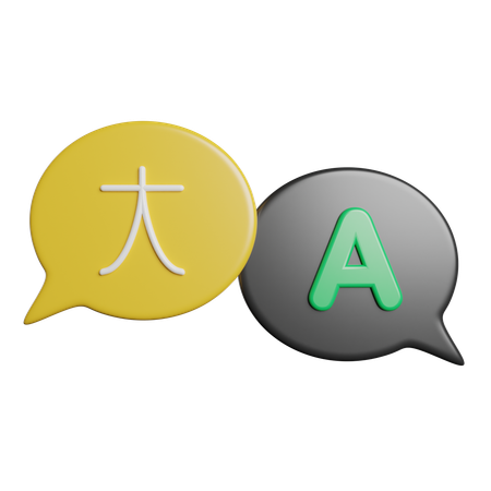La traduction de la langue  3D Icon