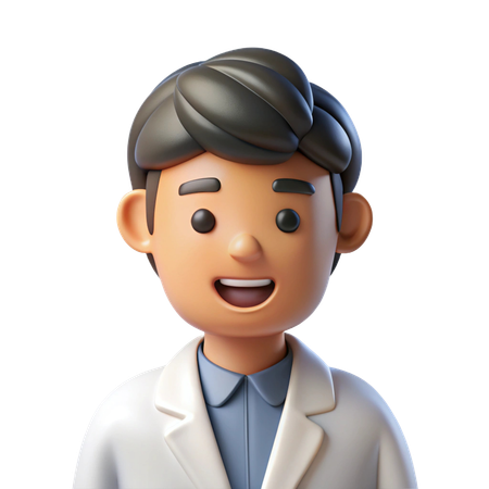 Lab Technician Avatar  3D Icon