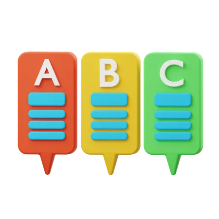 Label Chart  3D Illustration