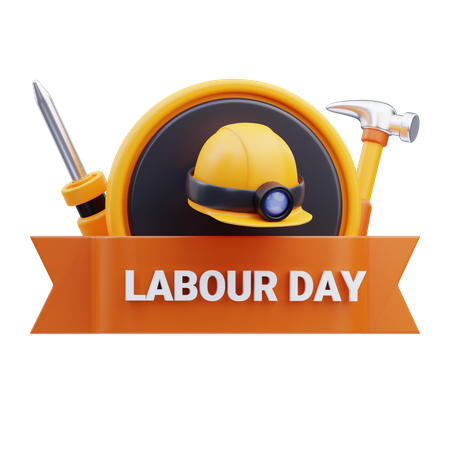 Labor Day Banner  3D Icon