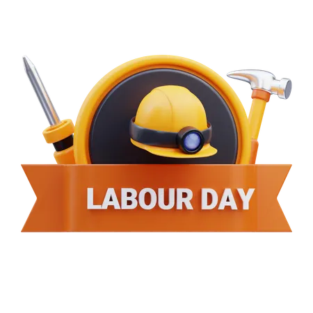 Labor Day Banner  3D Icon