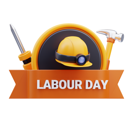 Labor Day Banner  3D Icon