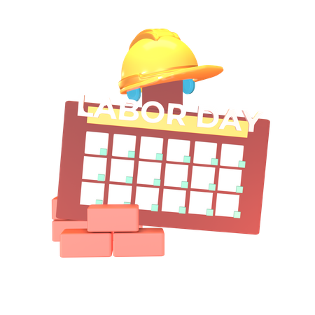 Labor Day Calendar  3D Icon