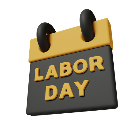 Labor Day Calendar  3D Icon