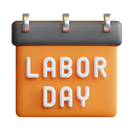 Labor Day Calendar 3D Icon