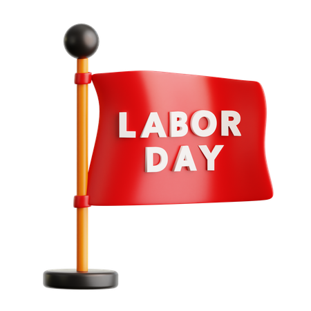 Labor Day Flag  3D Icon
