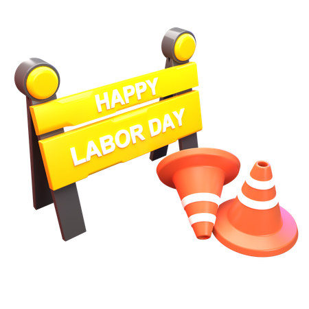 Labor Day Sign  3D Icon