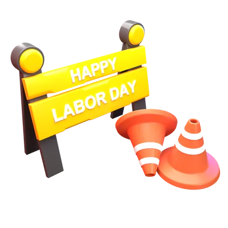 Labor Day Sign  3D Icon