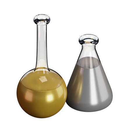 Laboratory Flask 3D Illustration