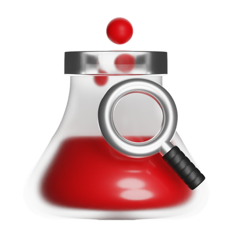液体の入った実験用フラスコ  3D Icon