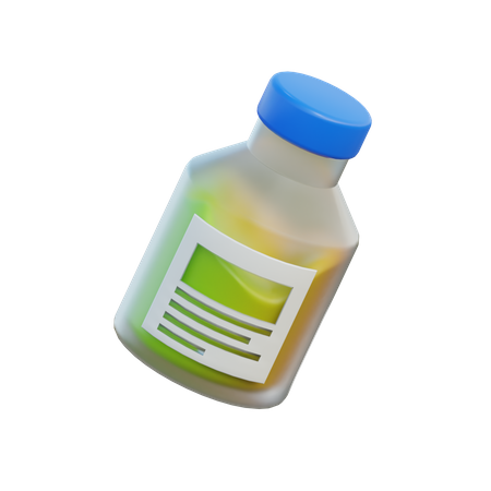 Laboratory Glass Bottle  3D Illustration