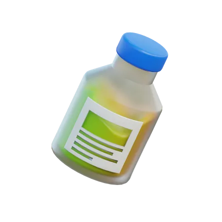 Laboratory Glass Bottle  3D Illustration