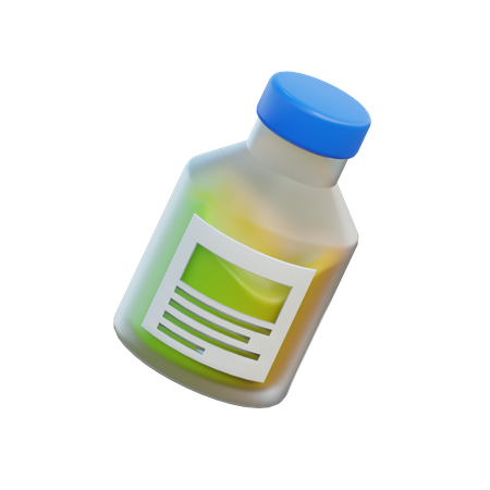Laboratory Glass Bottle 3D Illustration