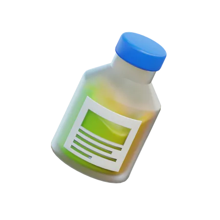 Laboratory Glass Bottle 3D Illustration