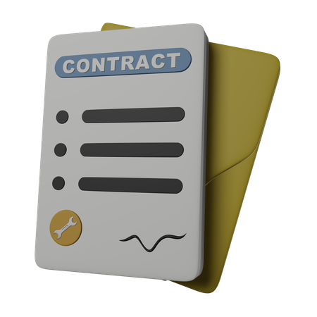 Labour Contract  3D Icon