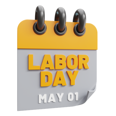 Labour Day Calendar  3D Icon