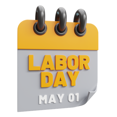 Labour Day Calendar  3D Icon