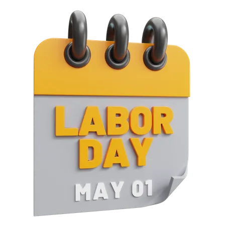 Labour Day Calendar  3D Icon