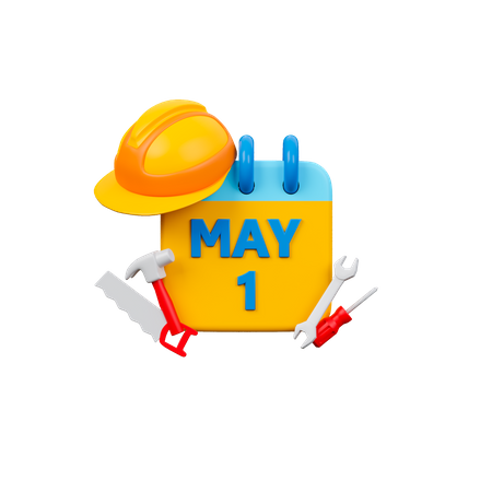 Labour Day Calendar  3D Icon