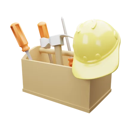 Labour Tool Box 3D Illustration