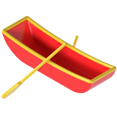 Bateau sur le lac  3D Illustration