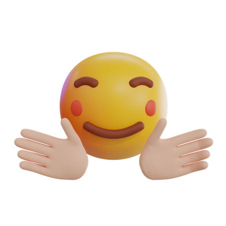 Lächeln mit offener Hand Emoji  3D Icon