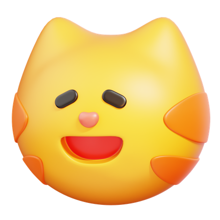 Lächelnde Katze  3D Icon