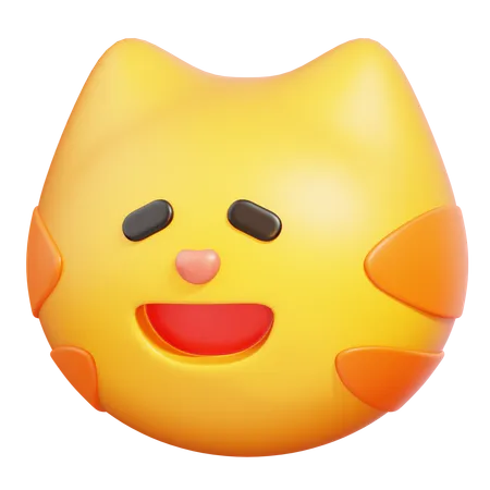 Lächelnde Katze  3D Icon