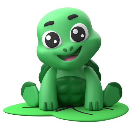 Lächelnde Schildkröte  3D Icon