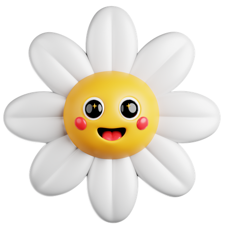 Lächelndes Gänseblümchen  3D Icon