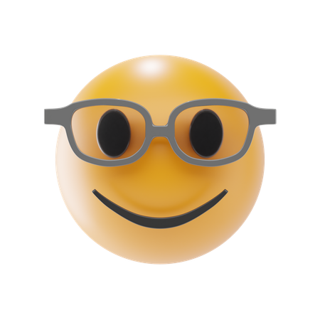 Lächelndes Gesicht mit Sonnenbrille  3D Icon