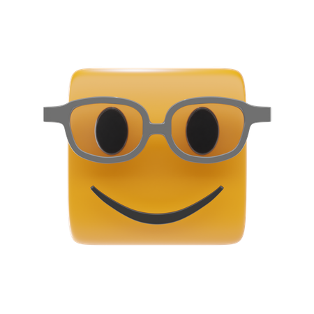 Lächelndes Gesicht mit Sonnenbrille  3D Icon