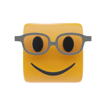 Lächelndes Gesicht mit Sonnenbrille  3D Icon