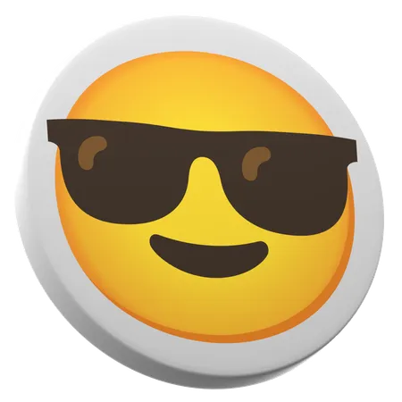 Lächelndes Gesicht mit Sonnenbrille  3D Icon