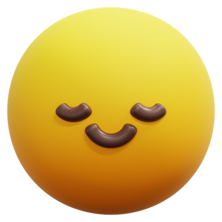 Lächelndes schüchternes Gesicht Emoji  3D Icon