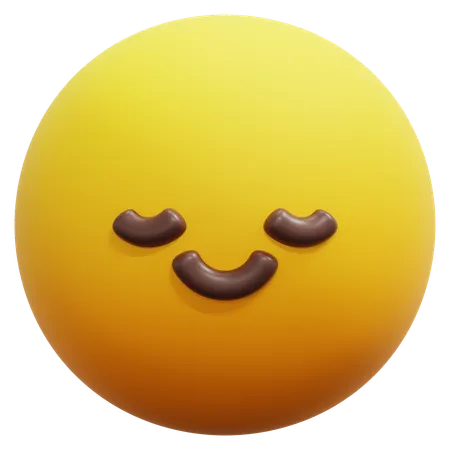 Lächelndes schüchternes Gesicht Emoji  3D Icon