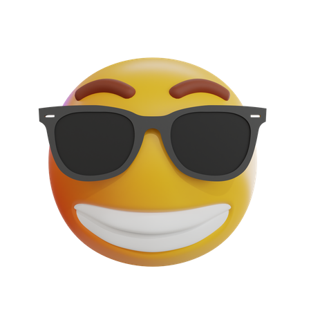 Lachen, cooles Emoji  3D Icon