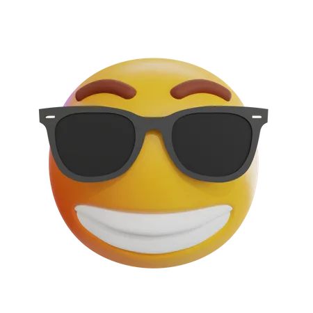 Lachen, cooles Emoji  3D Icon