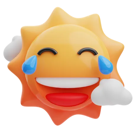 Lachen Sonne  3D Emoji