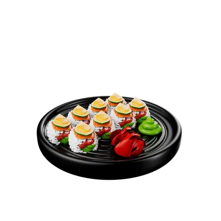 Lachs-Blaze-Sushi  3D Icon