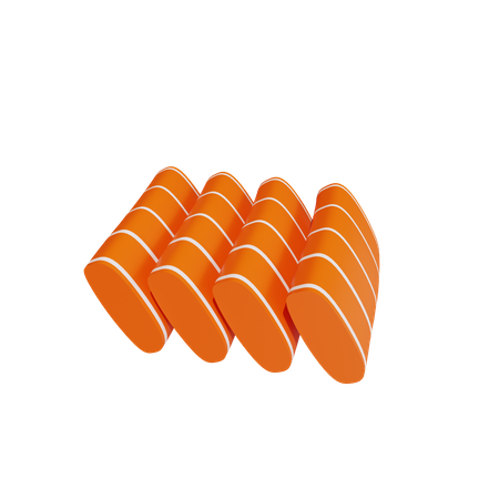 Lachs-Sashimi  3D Icon