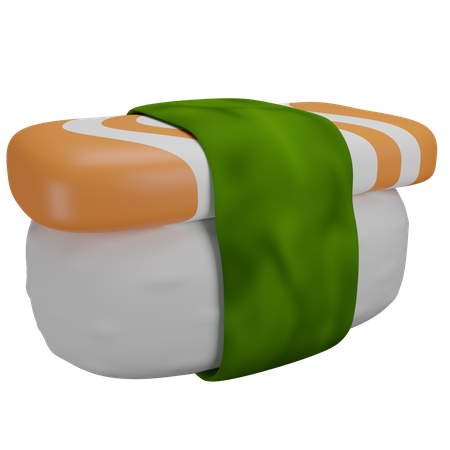 Lachs-Sushi  3D Illustration