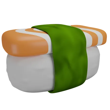 Lachs-Sushi  3D Illustration