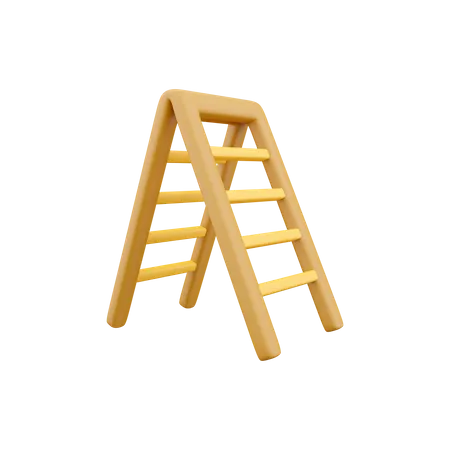 3 D Render Ladder 3 D Rendering Ladder On White Background 3 D Render Ladder Illustration 3D Icon