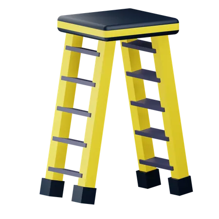 3 D Ladder Illustration With Transparent Background 3D Icon